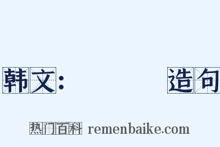 韩文：애국가造句是什么意思的图片